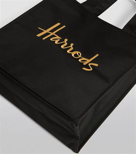 harrods small logo shopper bag|harrods bag original.